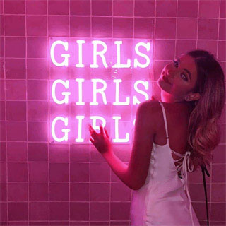 Girls Girls Girls pink light sign by Custom Neon®